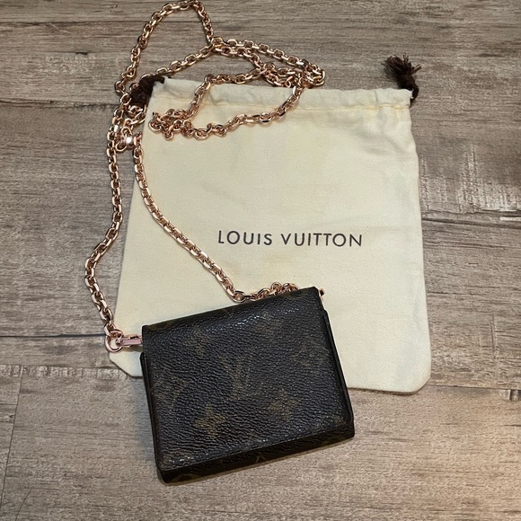 Vintage Louis Vuitton Monogram Card Case Micro Crossbody/Keychain - Picture 6 of 6